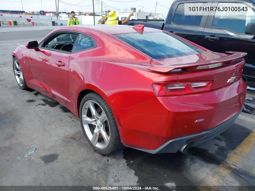 2018 Chevrolet Camaro 2Ss VIN: 1G1FH1R76J0100543 Lot: 40526481