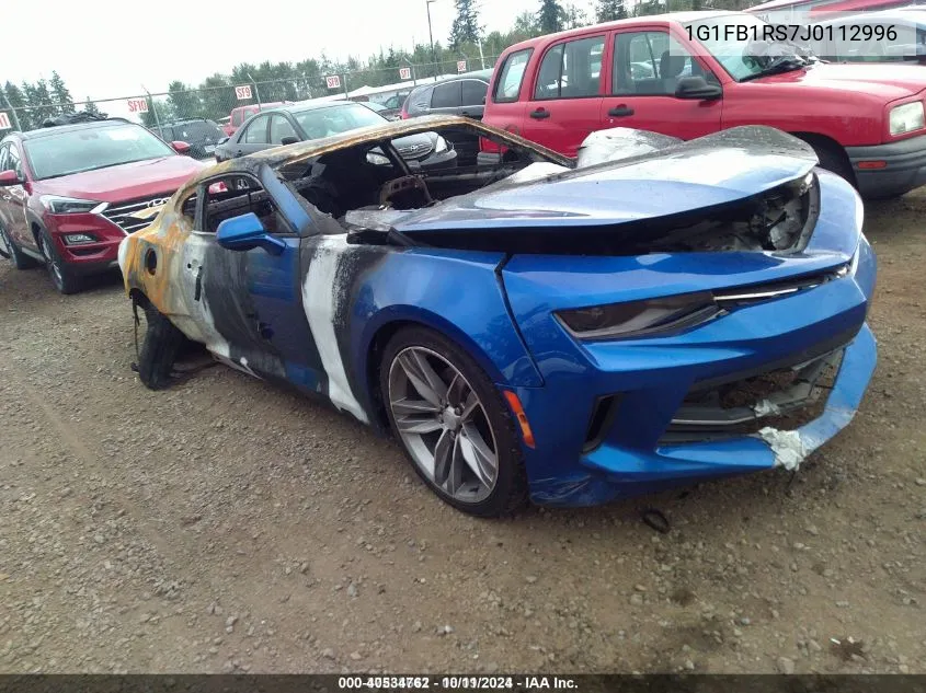 1G1FB1RS7J0112996 2018 Chevrolet Camaro 1Lt