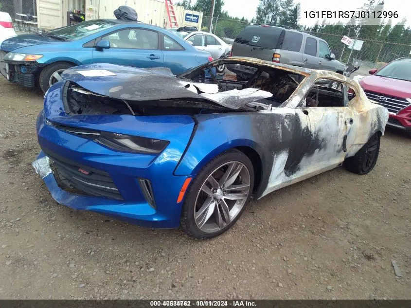 1G1FB1RS7J0112996 2018 Chevrolet Camaro 1Lt