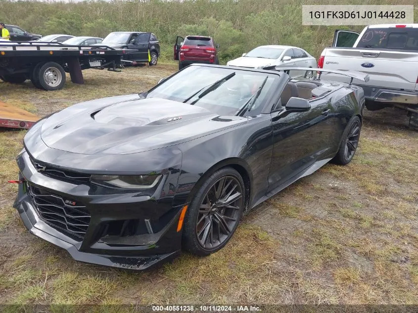 2018 Chevrolet Camaro Zl1 VIN: 1G1FK3D61J0144428 Lot: 40551238