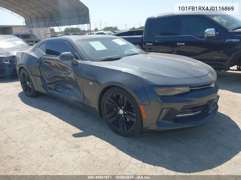 2018 Chevrolet Camaro Lt VIN: 1G1FB1RX4J0116869 Lot: 40551971