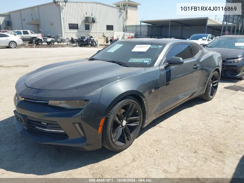 2018 Chevrolet Camaro Lt VIN: 1G1FB1RX4J0116869 Lot: 40551971