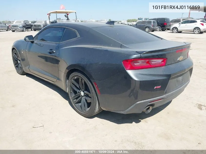 2018 Chevrolet Camaro Lt VIN: 1G1FB1RX4J0116869 Lot: 40551971