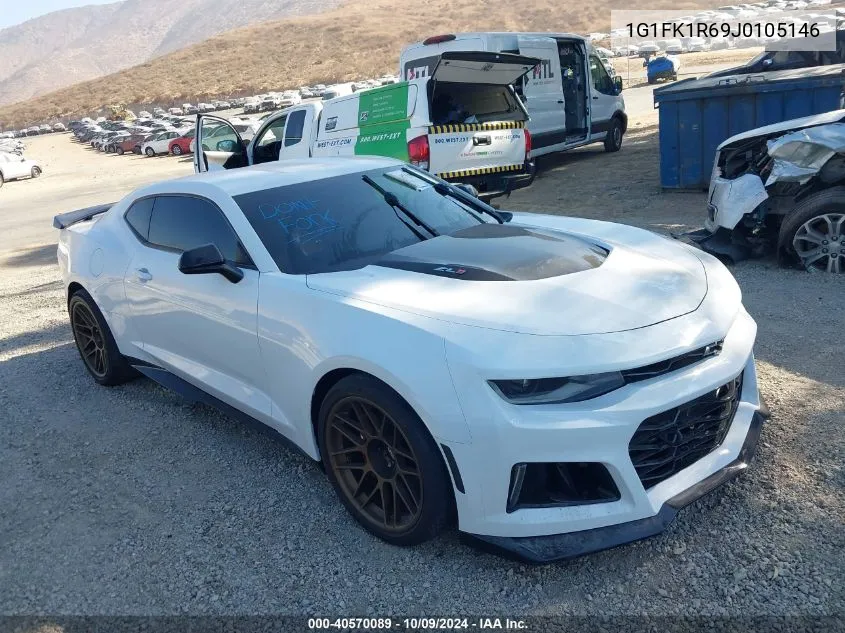 2018 Chevrolet Camaro Zl1 VIN: 1G1FK1R69J0105146 Lot: 40588470