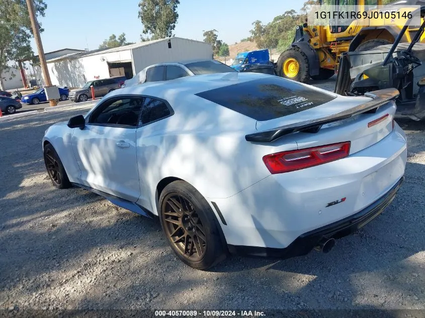 2018 Chevrolet Camaro Zl1 VIN: 1G1FK1R69J0105146 Lot: 40588470