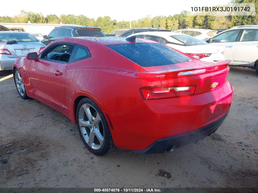 2018 Chevrolet Camaro Lt VIN: 1G1FB1RX3J0191742 Lot: 40574076