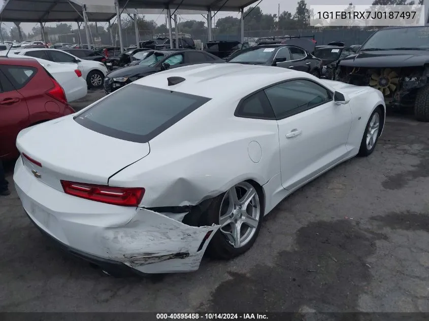 2018 Chevrolet Camaro Lt VIN: 1G1FB1RX7J0187497 Lot: 40595458