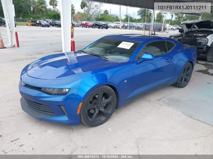 2018 Chevrolet Camaro 1Lt VIN: 1G1FB1RX1J0111211 Lot: 40610313