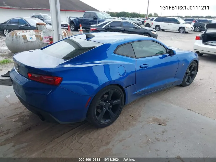 2018 Chevrolet Camaro 1Lt VIN: 1G1FB1RX1J0111211 Lot: 40610313