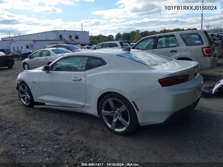 2018 Chevrolet Camaro 1Lt VIN: 1G1FB1RXXJ0150024 Lot: 40611411