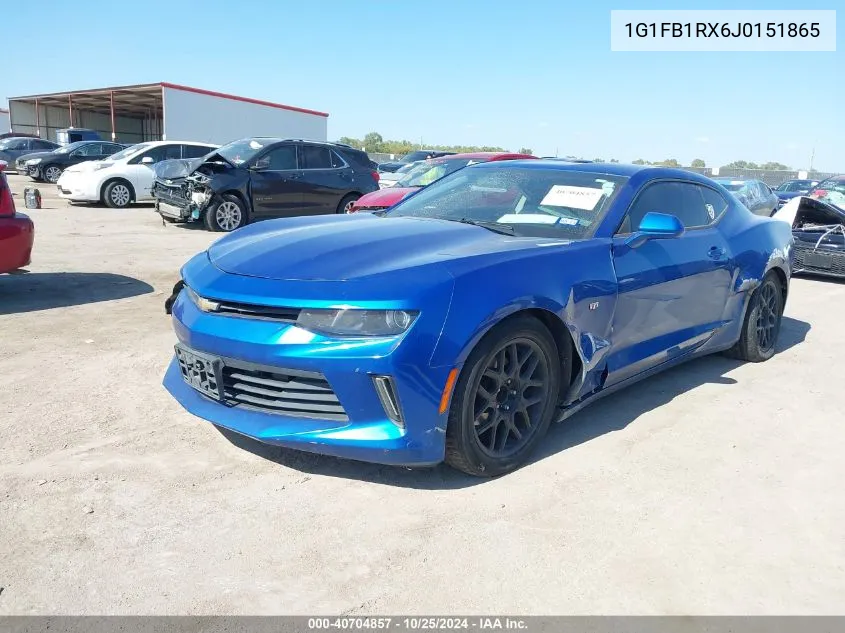 1G1FB1RX6J0151865 2018 Chevrolet Camaro 1Lt