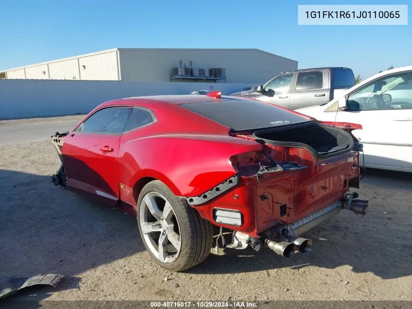 2018 Chevrolet Camaro Zl1 VIN: 1G1FK1R61J0110065 Lot: 40716017