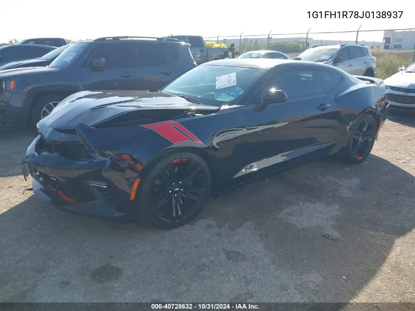 2018 Chevrolet Camaro 2Ss VIN: 1G1FH1R78J0138937 Lot: 40728632