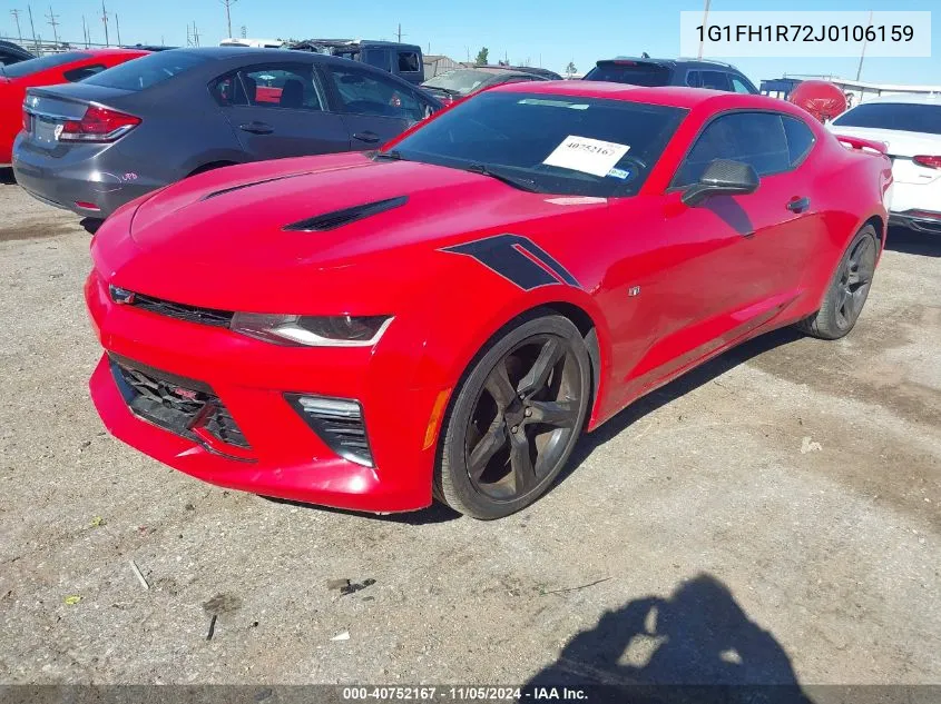 2018 Chevrolet Camaro 2Ss VIN: 1G1FH1R72J0106159 Lot: 40752167