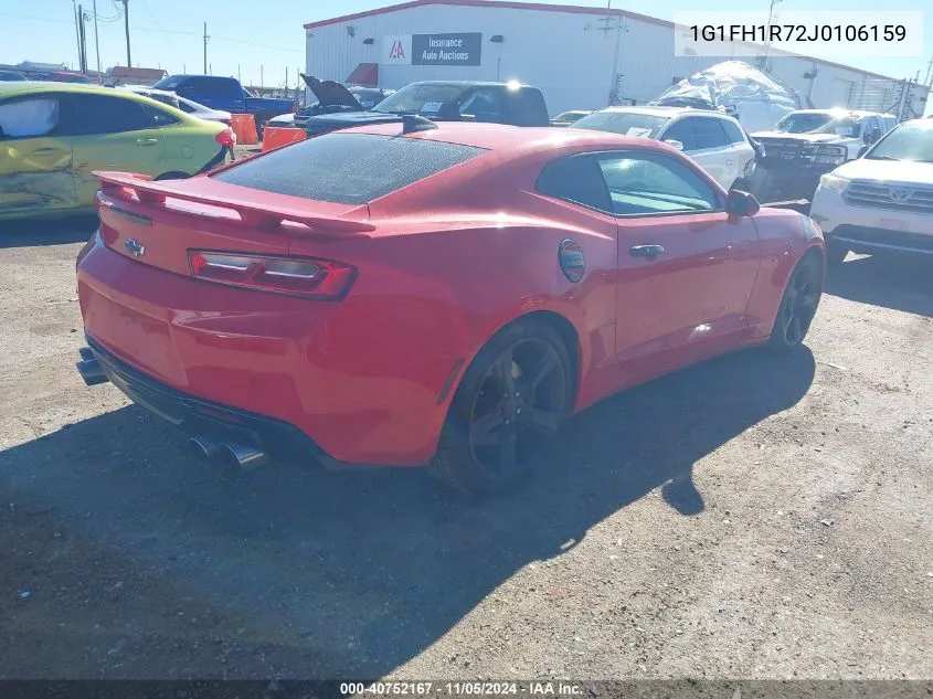 2018 Chevrolet Camaro 2Ss VIN: 1G1FH1R72J0106159 Lot: 40752167