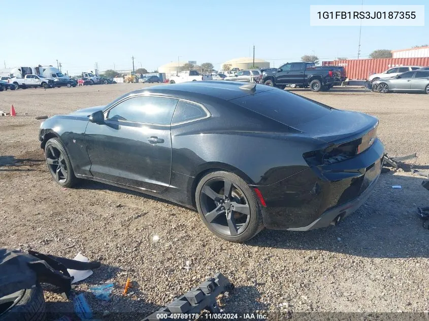 2018 Chevrolet Camaro 1Lt VIN: 1G1FB1RS3J0187355 Lot: 40789178