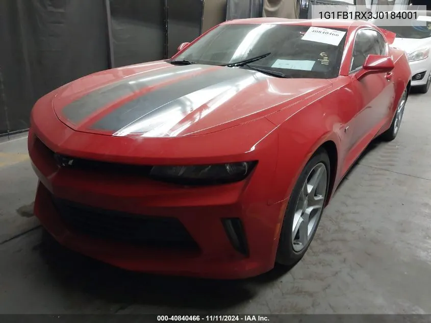 2018 Chevrolet Camaro 1Lt VIN: 1G1FB1RX3J0184001 Lot: 40840466