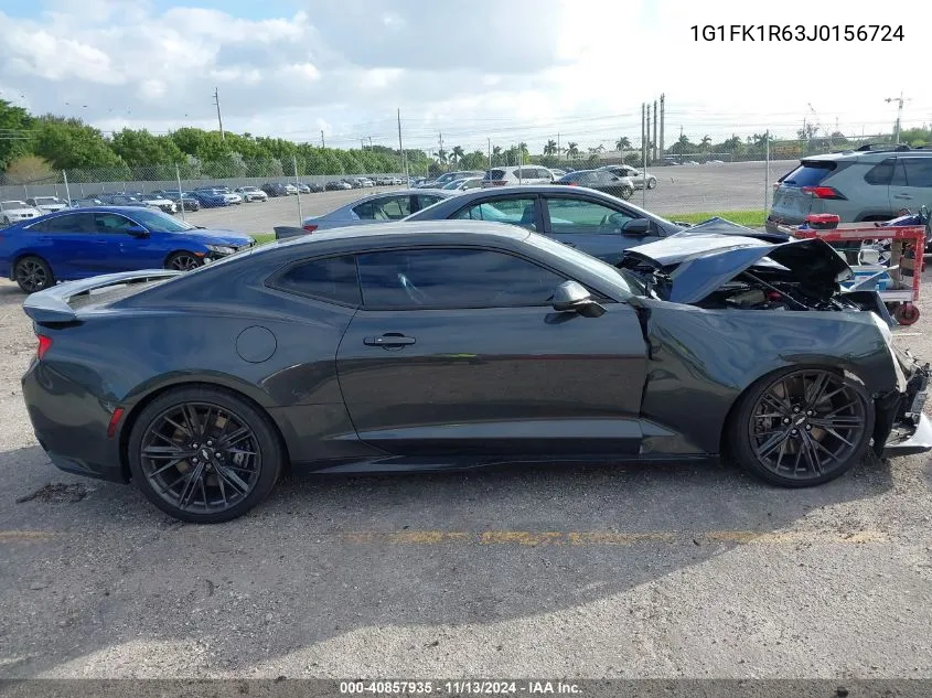 2018 Chevrolet Camaro Zl1 VIN: 1G1FK1R63J0156724 Lot: 40857935