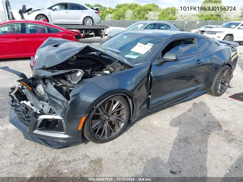 2018 Chevrolet Camaro Zl1 VIN: 1G1FK1R63J0156724 Lot: 40857935