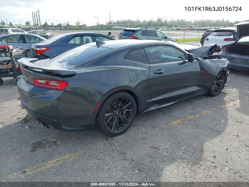 2018 Chevrolet Camaro Zl1 VIN: 1G1FK1R63J0156724 Lot: 40857935