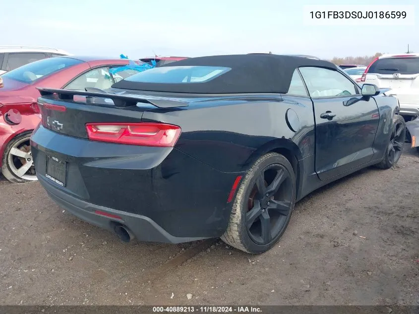 2018 Chevrolet Camaro 1Lt VIN: 1G1FB3DS0J0186599 Lot: 40889213