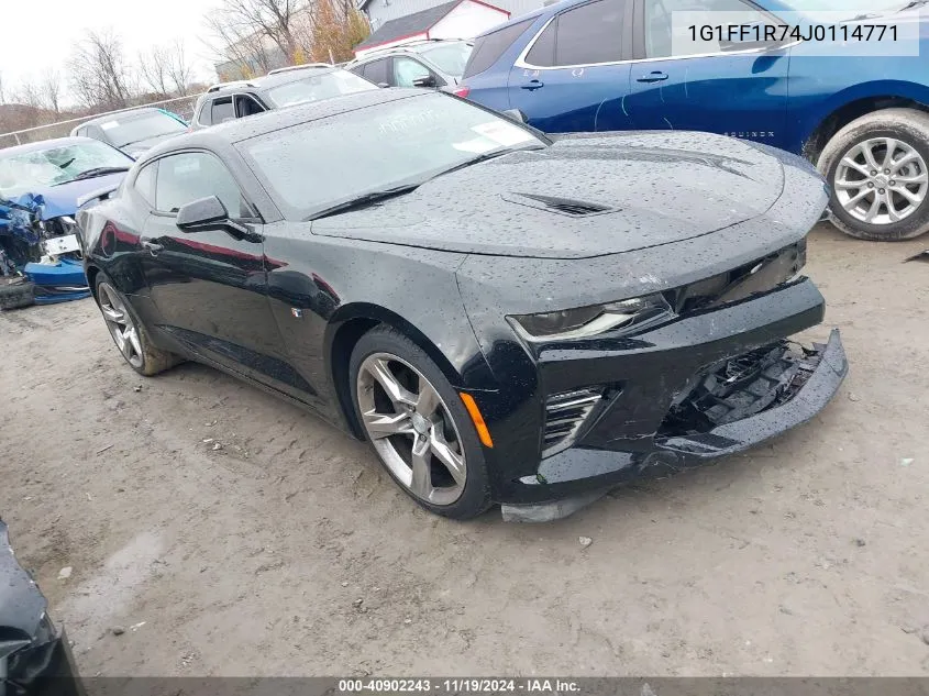 2018 Chevrolet Camaro 1Ss VIN: 1G1FF1R74J0114771 Lot: 40902243