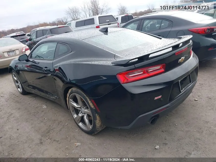 2018 Chevrolet Camaro 1Ss VIN: 1G1FF1R74J0114771 Lot: 40902243