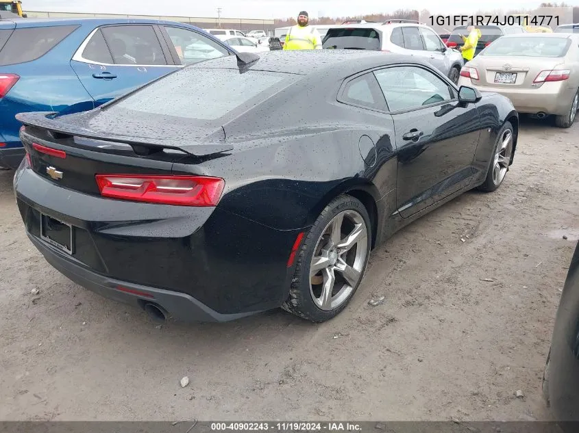 2018 Chevrolet Camaro 1Ss VIN: 1G1FF1R74J0114771 Lot: 40902243