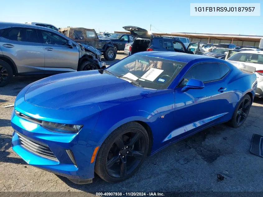 2018 Chevrolet Camaro 1Lt VIN: 1G1FB1RS9J0187957 Lot: 40907938