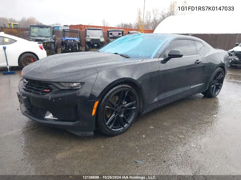 1G1FD1RS7K0147033 2019 Chevrolet Camaro