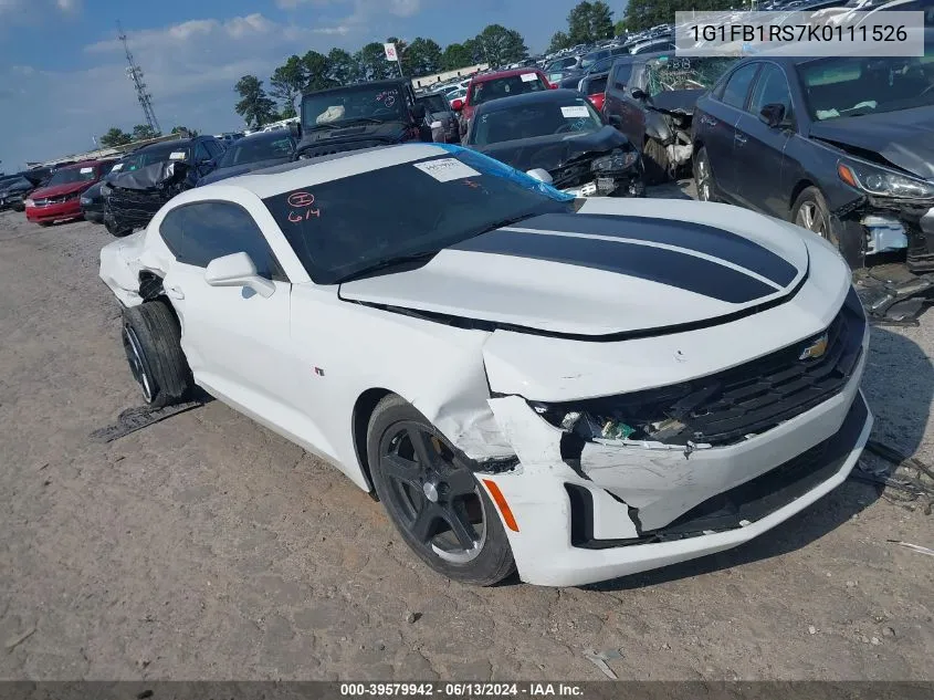 2019 Chevrolet Camaro 1Lt VIN: 1G1FB1RS7K0111526 Lot: 39579942