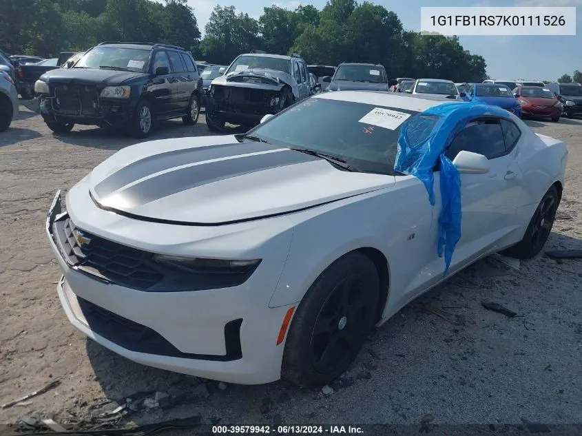 2019 Chevrolet Camaro 1Lt VIN: 1G1FB1RS7K0111526 Lot: 39579942