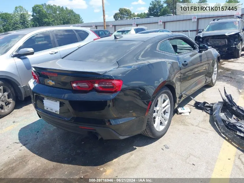 2019 Chevrolet Camaro 1Ls VIN: 1G1FB1RX1K0157445 Lot: 39716946