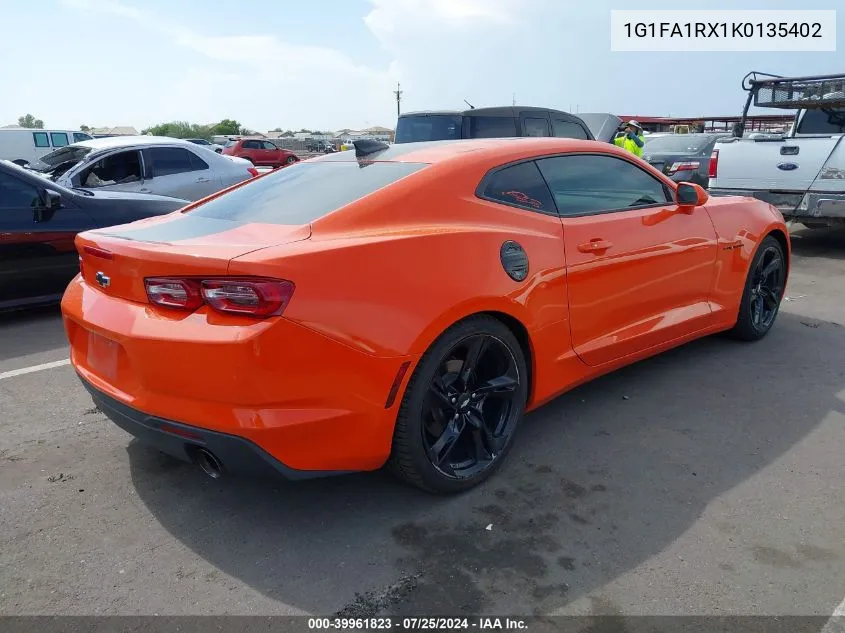 1G1FA1RX1K0135402 2019 Chevrolet Camaro 1Lt