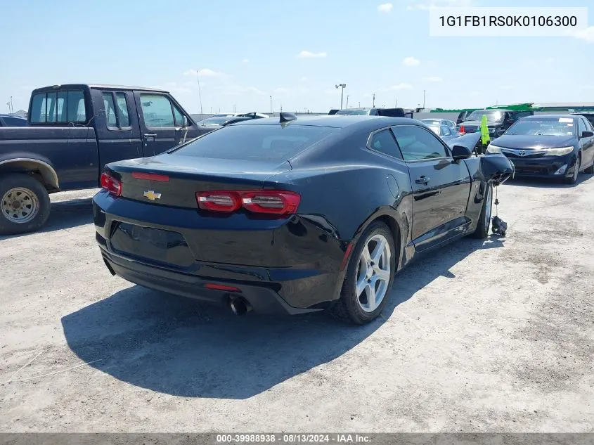 2019 Chevrolet Camaro 1Lt VIN: 1G1FB1RS0K0106300 Lot: 39988938