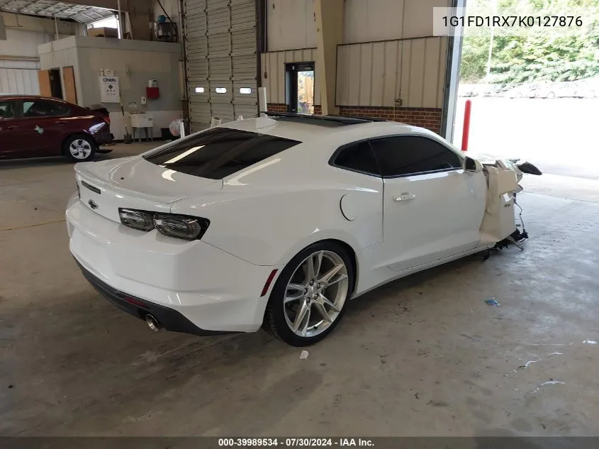 2019 Chevrolet Camaro 2Lt VIN: 1G1FD1RX7K0127876 Lot: 39989534