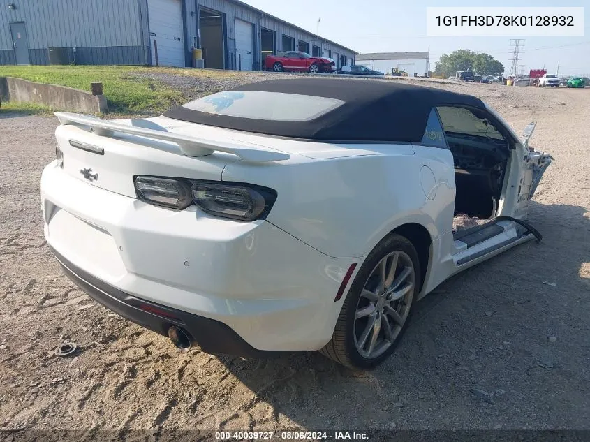 2019 Chevrolet Camaro 2Ss VIN: 1G1FH3D78K0128932 Lot: 40039727