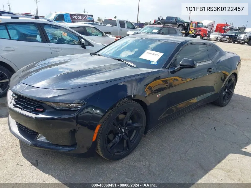 2019 Chevrolet Camaro 1Lt VIN: 1G1FB1RS3K0122457 Lot: 40068451