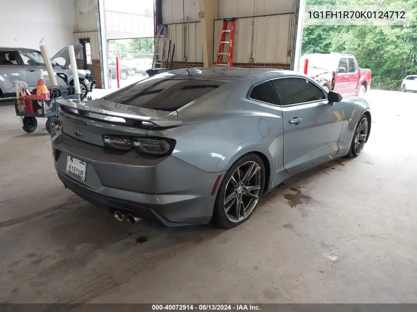 2019 Chevrolet Camaro 2Ss VIN: 1G1FH1R70K0124712 Lot: 40072914