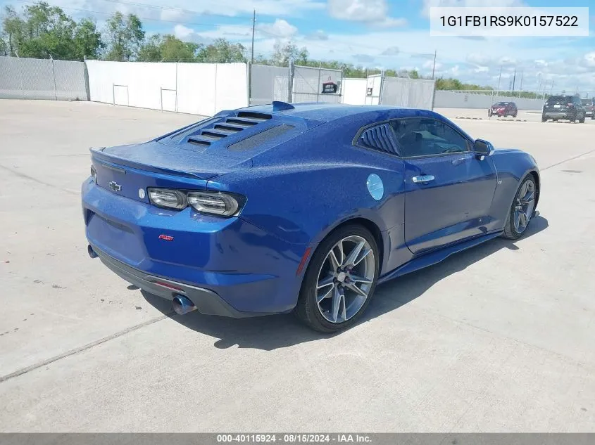 2019 Chevrolet Camaro 1Lt VIN: 1G1FB1RS9K0157522 Lot: 40115924