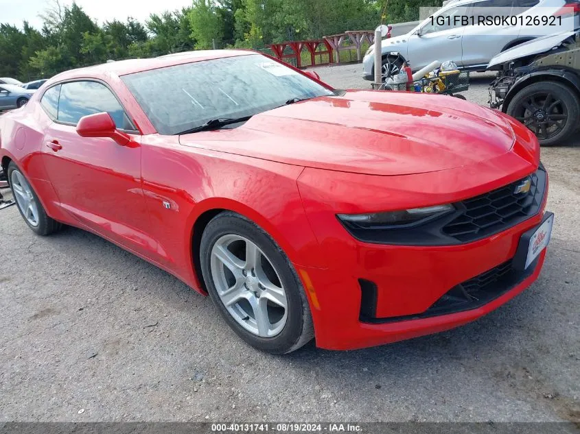 2019 Chevrolet Camaro 1Lt VIN: 1G1FB1RS0K0126921 Lot: 40131741