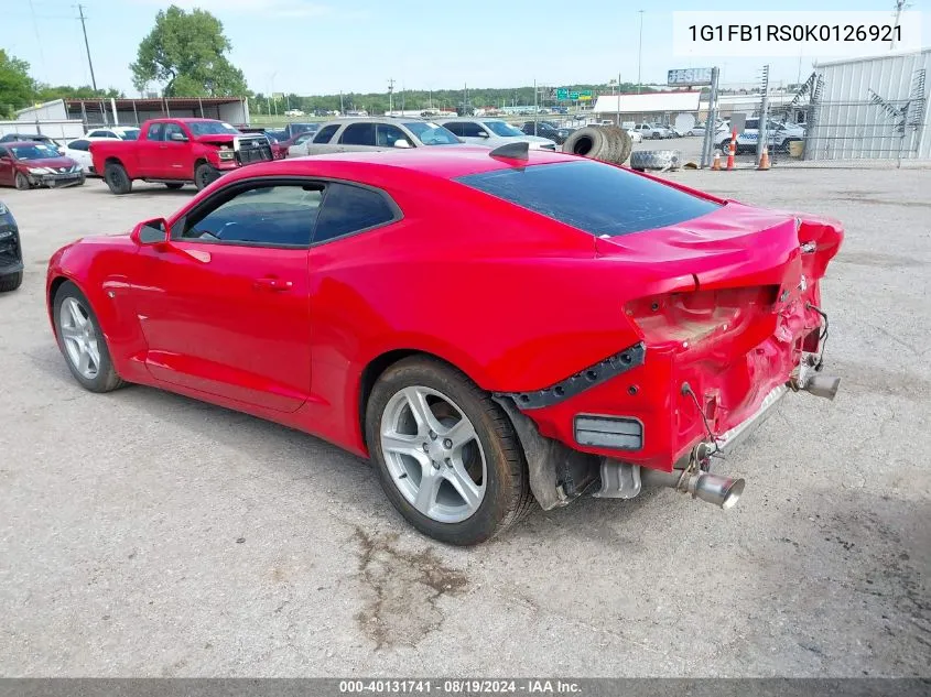 2019 Chevrolet Camaro 1Lt VIN: 1G1FB1RS0K0126921 Lot: 40131741