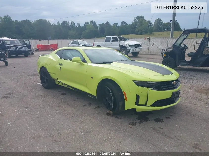 1G1FB1RS0K0152225 2019 Chevrolet Camaro 1Lt