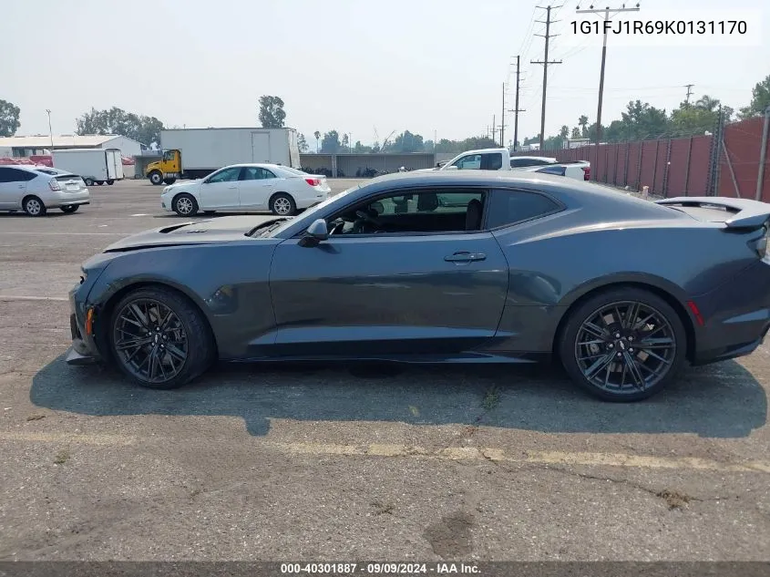 2019 Chevrolet Camaro Zl1 VIN: 1G1FJ1R69K0131170 Lot: 40301887