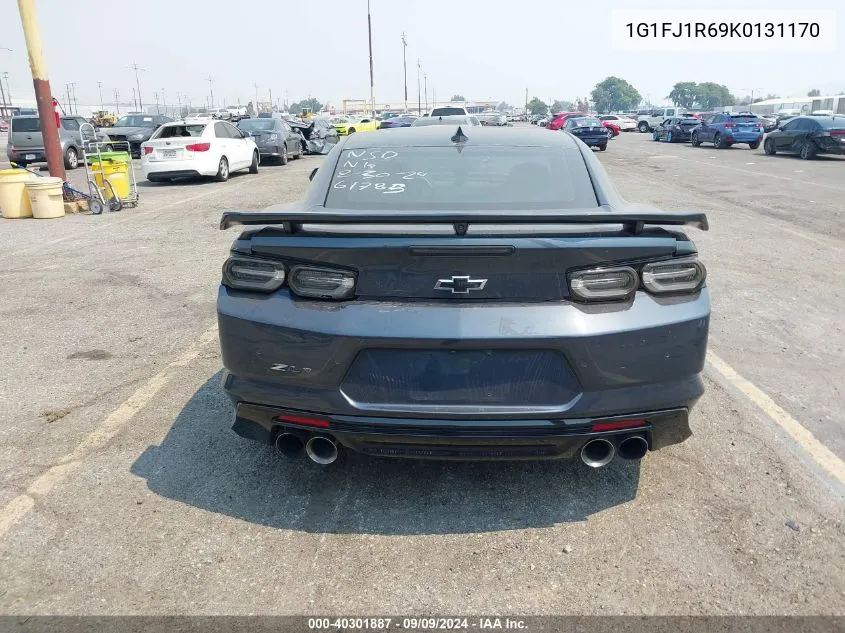 2019 Chevrolet Camaro Zl1 VIN: 1G1FJ1R69K0131170 Lot: 40301887