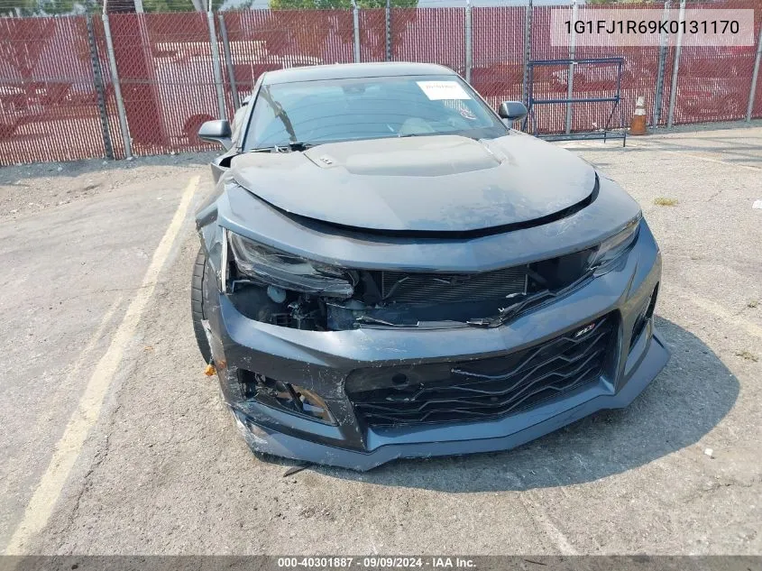 2019 Chevrolet Camaro Zl1 VIN: 1G1FJ1R69K0131170 Lot: 40301887