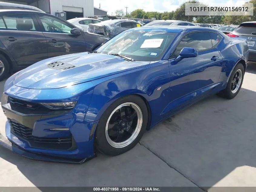 2019 Chevrolet Camaro 1Ss VIN: 1G1FF1R76K0156912 Lot: 40371958