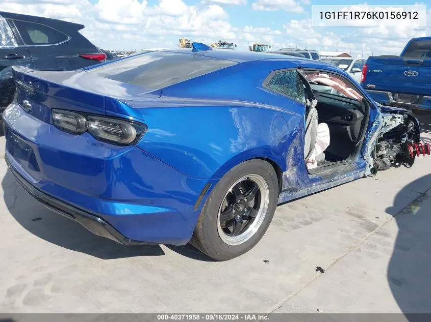 2019 Chevrolet Camaro 1Ss VIN: 1G1FF1R76K0156912 Lot: 40371958