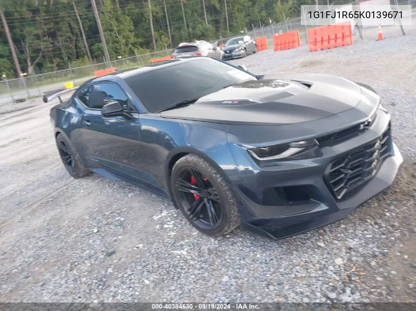 2019 Chevrolet Camaro Zl1 VIN: 1G1FJ1R65K0139671 Lot: 40384630