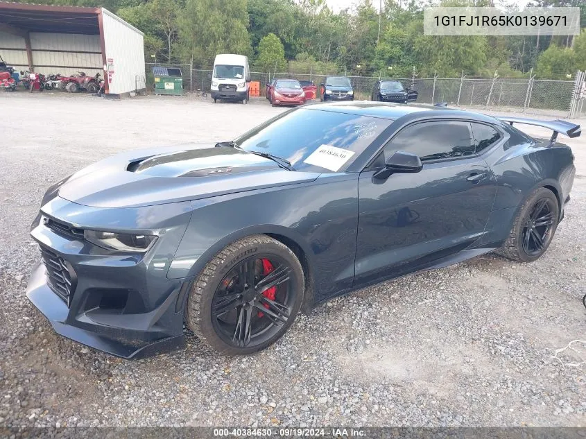 2019 Chevrolet Camaro Zl1 VIN: 1G1FJ1R65K0139671 Lot: 40384630